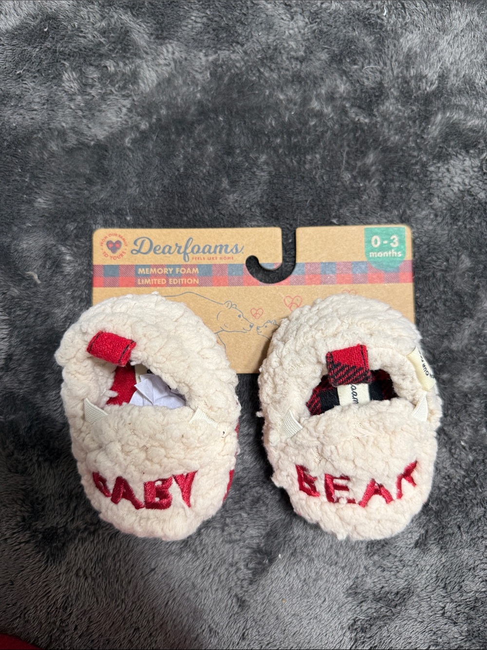 Dearfoams Baby Bear 0-3 Months Shoes